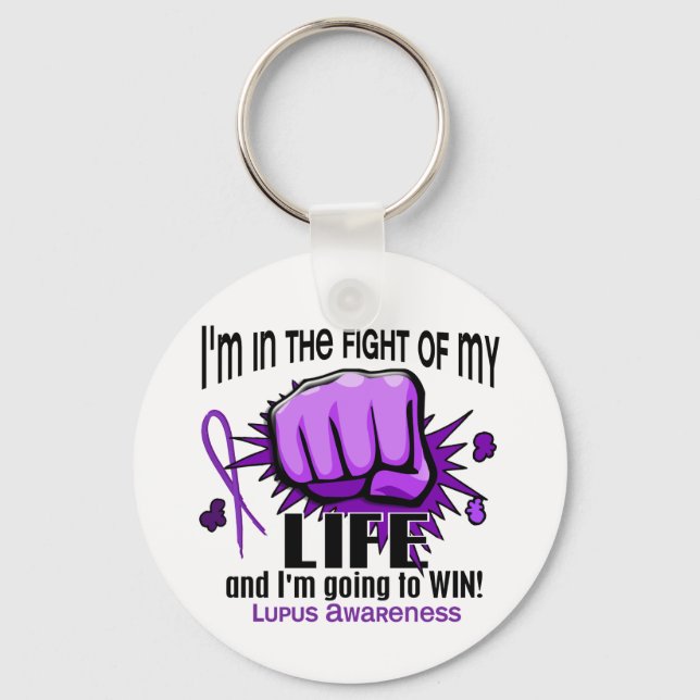 Fight Of My Life 2 Lupus Keychain (Front)