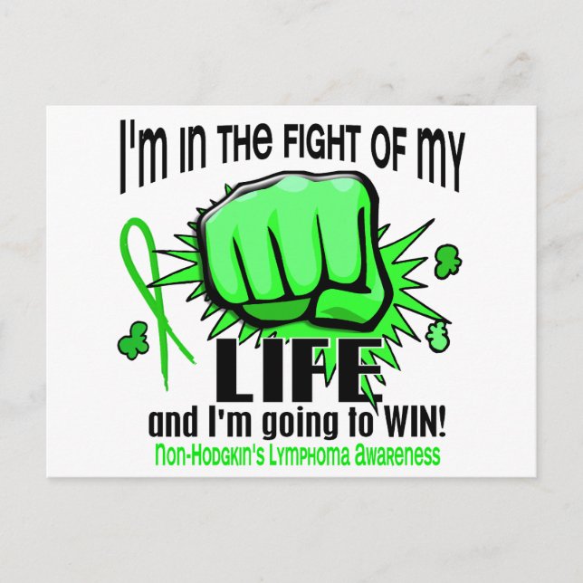 Fight Of My Life 2 Non-Hodgkin's Lymphoma Postcard (Front)
