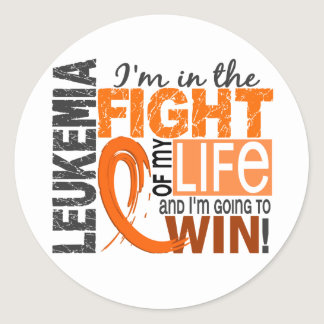 Fight Of My Life Leukemia Classic Round Sticker