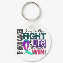 Fight Of My Life Thyroid Cancer Keychain