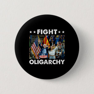 Fight Oligarchy Bernie Sanders And Aoc Freedom Us Button