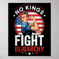 Fight Oligarchy Protest Sign Democracy No Kings In