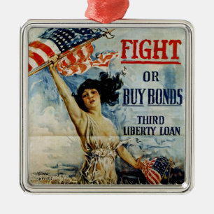 Fight or Buy Bonds Metal Ornament