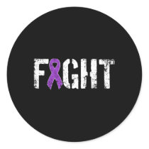 Fight Pancreatic Cancer Military Style Awareness R Classic Round Sticker