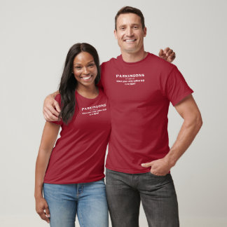 Fight Parkinsons in White T-Shirt