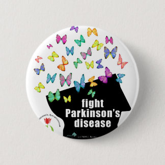 fight pd - butterflies parkinson awareness pinback button