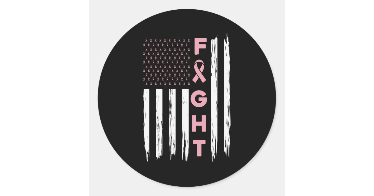 Baseball Breast Cancer Awareness Month Square Sticker | Zazzle