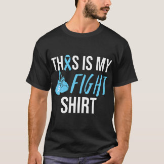 Fight Prostate Cancer Awareness Light Blue Ribbon  T-Shirt