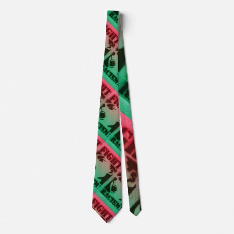 Fight Racism in Red Black and Green Tie