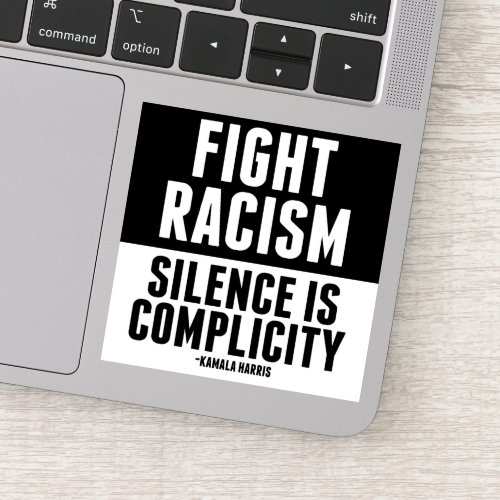 Fight Racism Silence is Complicity Classic Round S Sticker