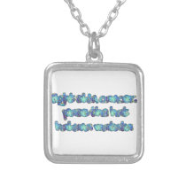 Fight Skin Cancer, Pass the Hat, Hakuna Matata Silver Plated Necklace