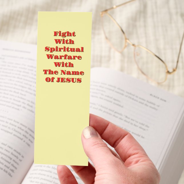 Fight Spiritual Warfare With The Name Of Jesus Bookmarks (Hand)