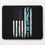 Fight Suicide Awareness And Prevention American Fl Mouse Pad