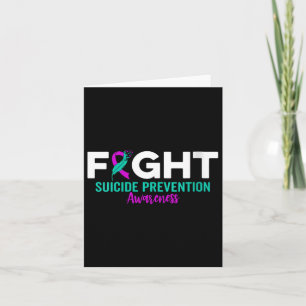 Fight Suicide Prevention Ribbon Depression Suicide Card