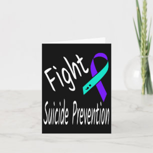 Fight Suicide Prevention Ribbon Semicolon Awarenes Card