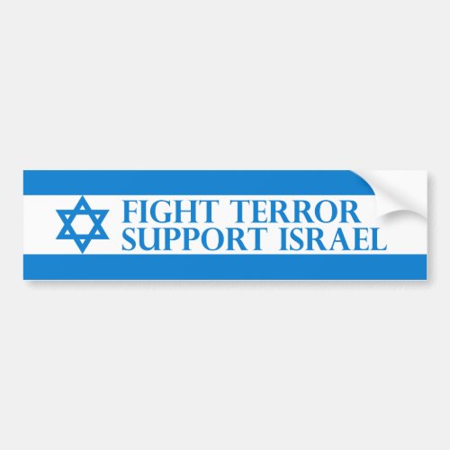 Fight Terror Support Israel Bumper Sticker