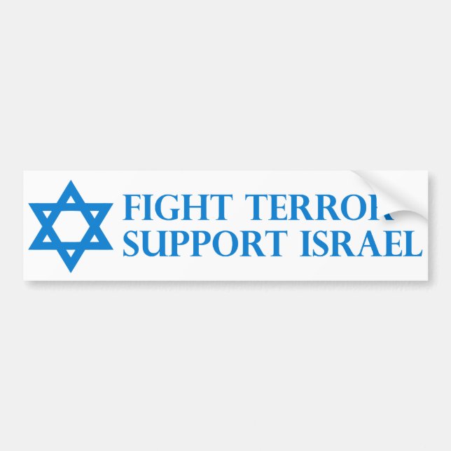 Fight Terror, Support Israel Bumper Sticker (Front)