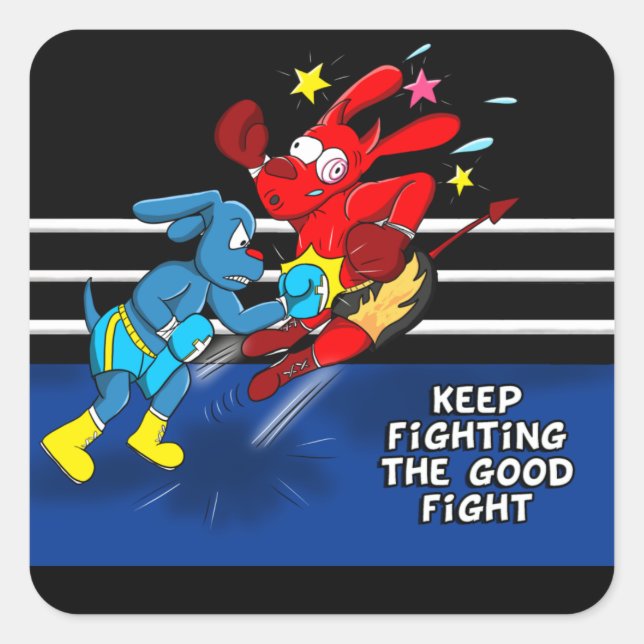 Fight the Good Fight - Tbone Boxing Sticker (Front)
