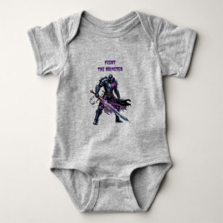 Fight the monster  baby bodysuit