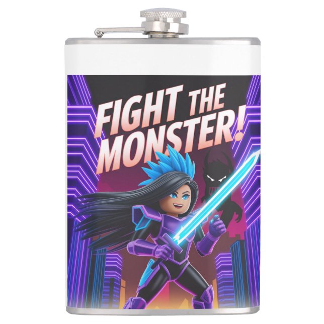 Fight the monster  flask (Front)