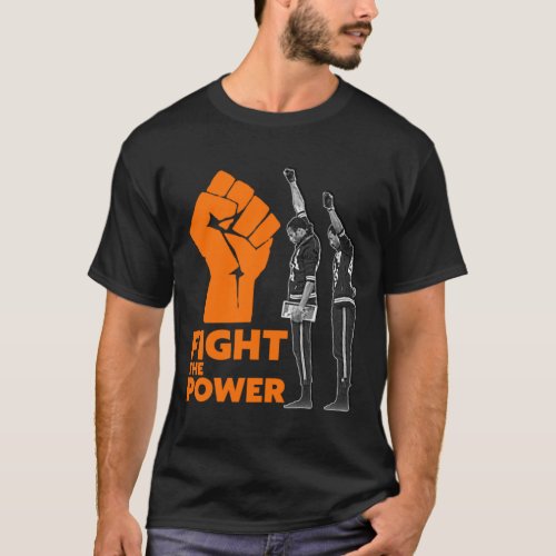 FIGHT THE POWER  Black Power Salute 1968 Olympics T_Shirt
