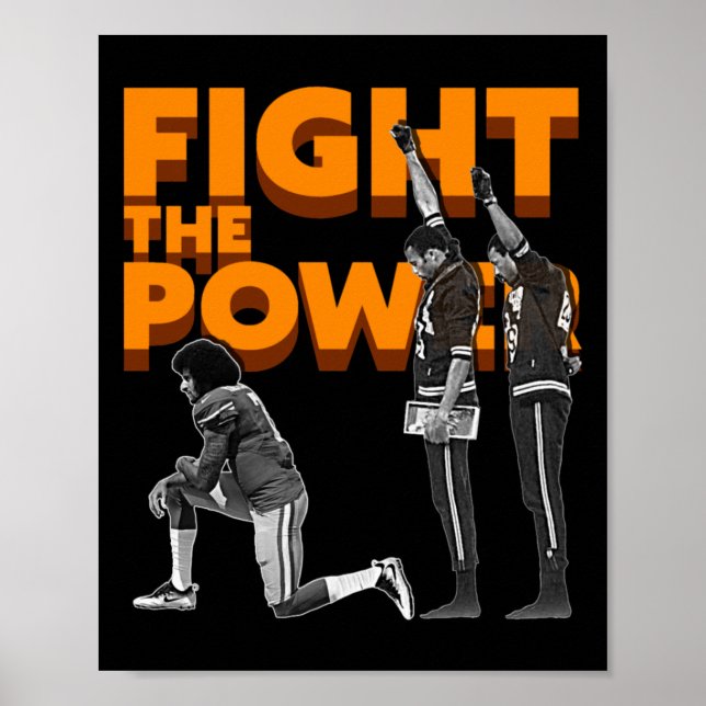 Fight The Power Black Power Salute Sticker  Poster (Front)