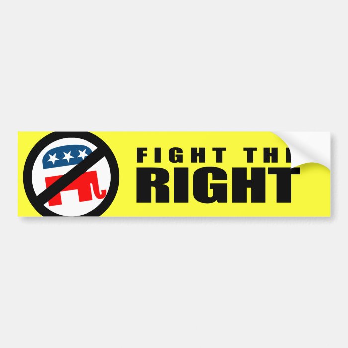 Fight the Right Bumper Sticker