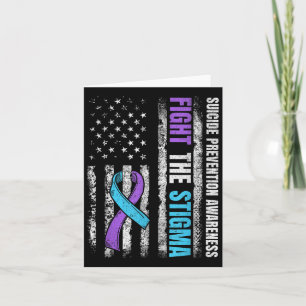 Fight The Stigma American Flag Suicide Prevention Card