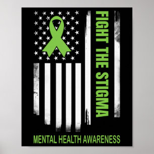 Fight The Stigma For Mental Health Awareness  Poster