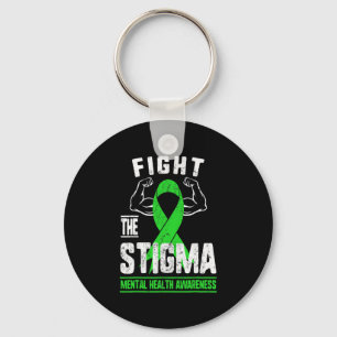 Fight The Stigma Mental Health Awareness Depressio Keychain