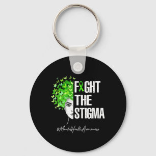 Fight The Stigma Mental Health Awareness Gift  Keychain