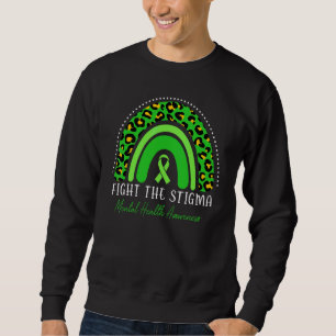 Fight The Stigma Mental Health Awareness Leopard R Sweatshirt