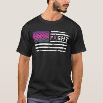 Fight Thyroid Cancer American Flag Vintage T-Shirt
