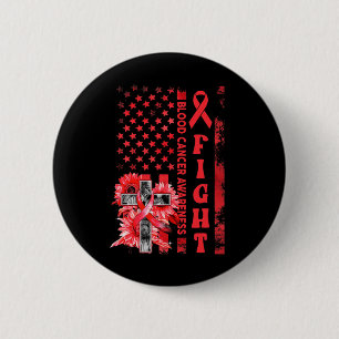 Fight USA Flag Sunflower Christian Blood Cancer Aw Button