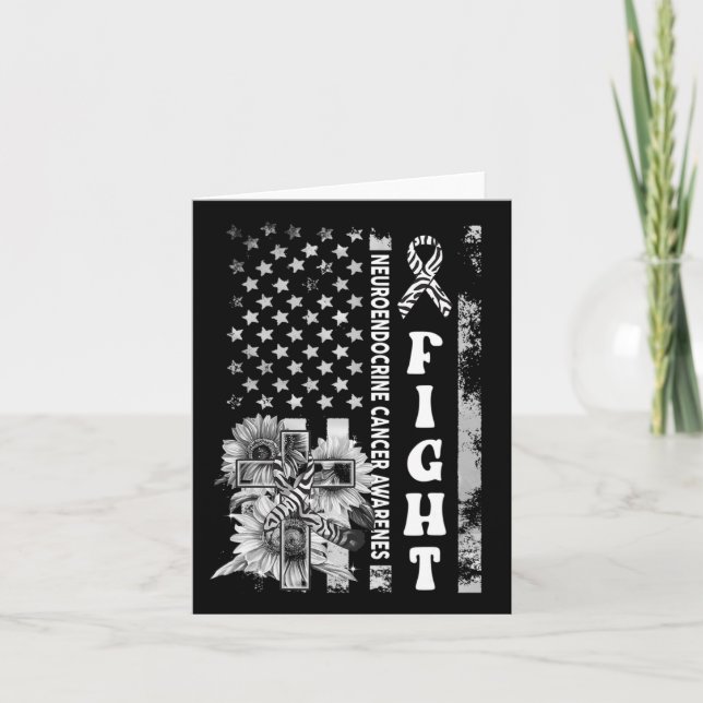 Fight Usa Flag Sunflower Christian Burgundy Brain  Card (Front)