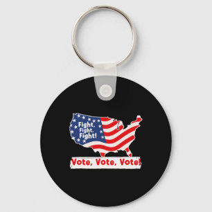 Fight Vote For Trump Presidential Election Keychain