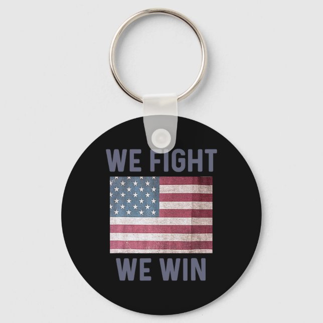 Fight We Win Harris 2024 Presidential Election Dem Keychain (Front)
