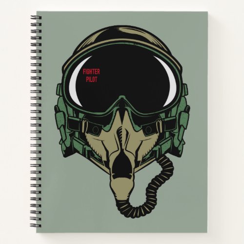 Fighter Air force Pilot Helmet Oxygen mask Notebook