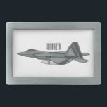 Fighter aircraft cartoon illustration belt buckle<br><div class="desc">Fighter aircraft cartoon illustration</div>