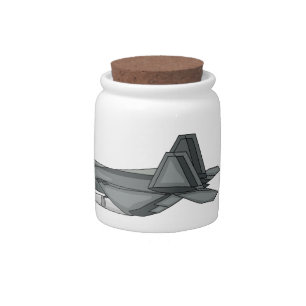 Fighter aircraft cartoon illustration candy jar