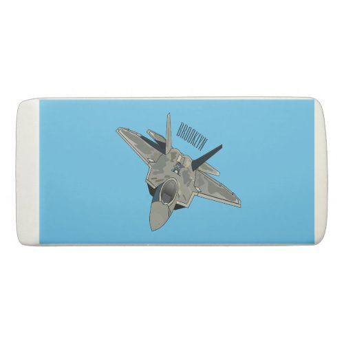 Fighter aircraft cartoon illustration eraser