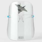 Fighter aircraft cartoon illustration face shield (Front)