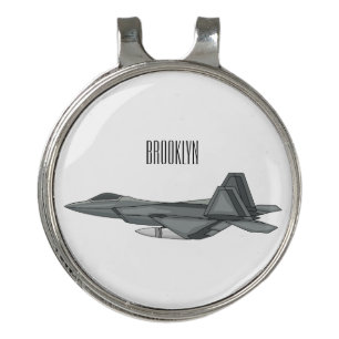 Fighter aircraft cartoon illustration golf hat clip