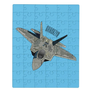 Fighter aircraft cartoon illustration jigsaw puzzle