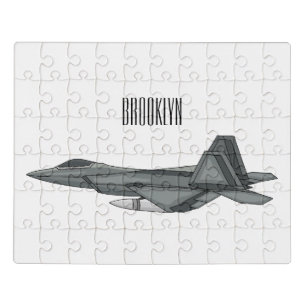Fighter aircraft cartoon illustration jigsaw puzzle