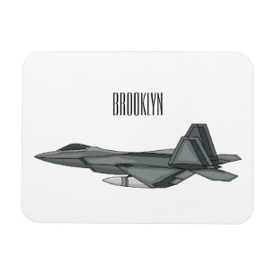 Fighter aircraft cartoon illustration  magnet