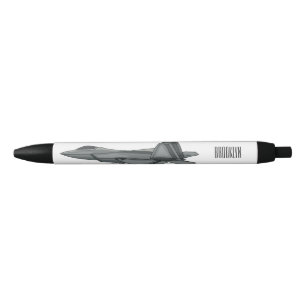 Fighter aircraft cartoon illustration pen