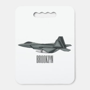 Fighter aircraft cartoon illustration seat cushion