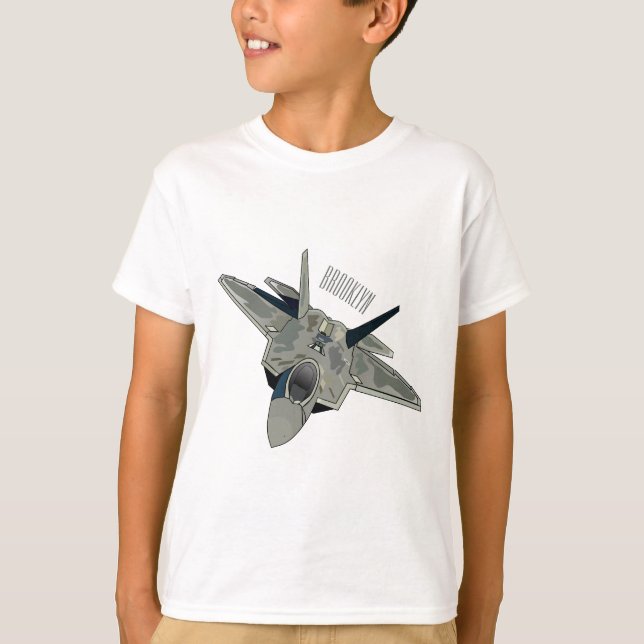 Fighter aircraft cartoon illustration T-Shirt (Front)