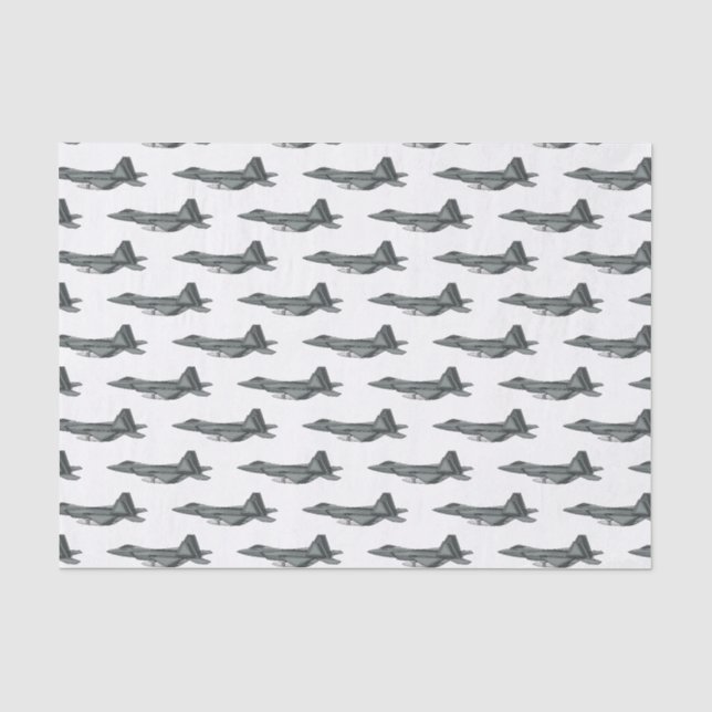 Fighter aircraft cartoon illustration tissue paper (Front)